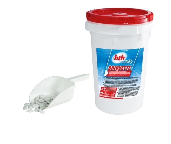 HTH брикети ГХК в таблетках по 7г BRIQUETTE EASIFLO 70%, 25 кг