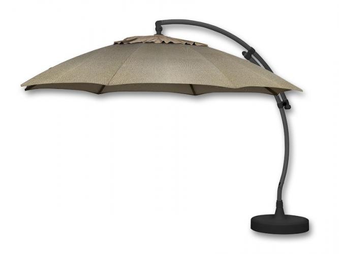 Парасоля Crystal 375 см бежевый с освітленням