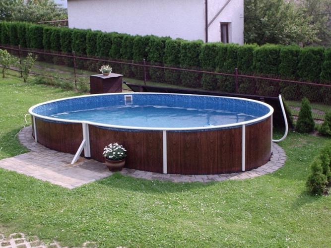 Басейн овальний Azuro De Luxe 405DL 7,3х3,7м, висота 1,2 м