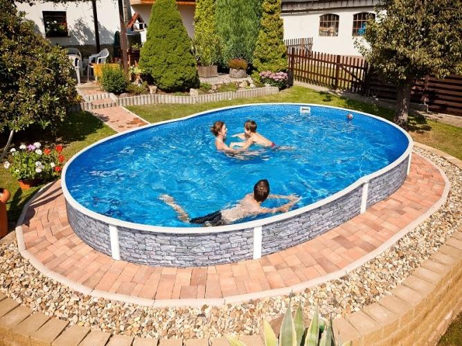 Басейн овальний Azuro Stone 3,7х5,5 м, висота 1,2 м