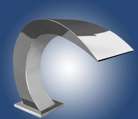 Водоспад Кобра подовженої форми полірований AISI 316 висота 710 мм