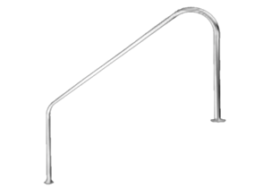Поручень прямий 2000 мм висота 800 AISI 316