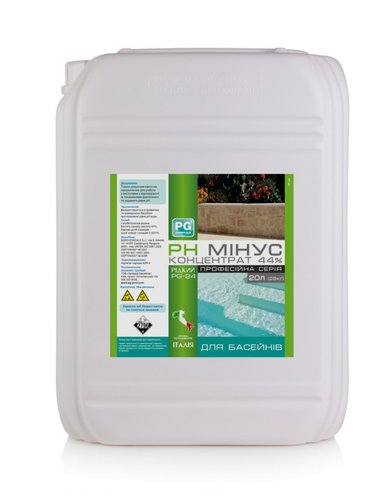 PG-24, pH мінус рідкий, PG-EXPO pH new BLU концентрат 44%, 20 л (28 кг)