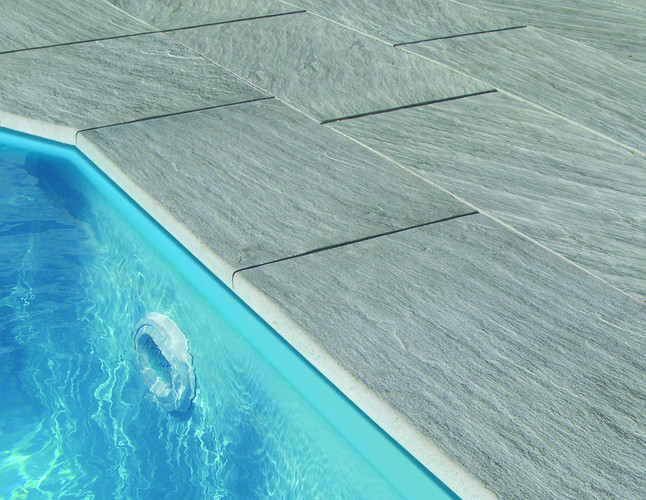 Камінь 33 бортовий 66х33х3 см, NOVASCHISTE, тон Gris