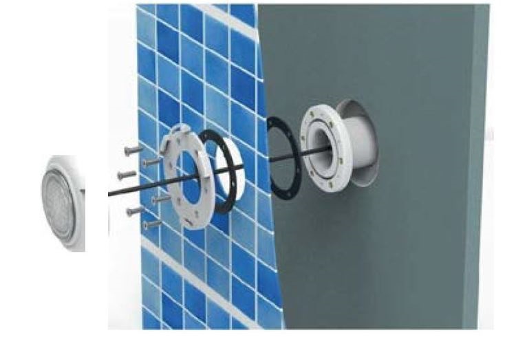 Монтажний комплект для накладного прожектору mini Clicker, для пластикових басейнів