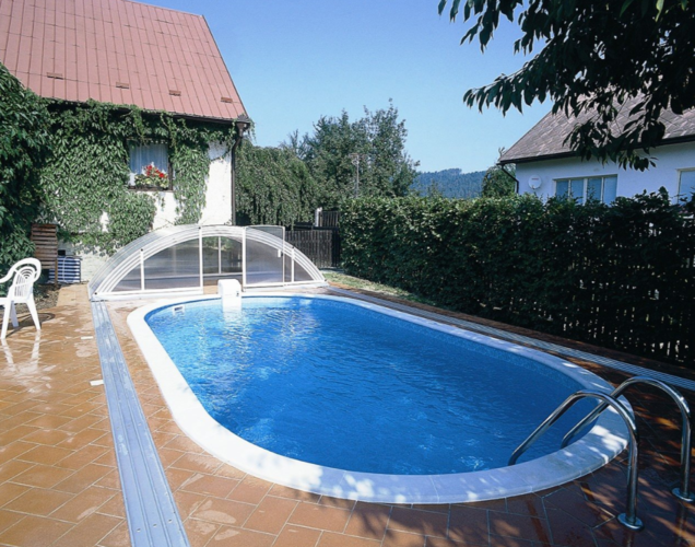 Басейн каркасний 6х3.2х1.5 м з отворами, для монтажу в ґрунт, IBIZA OVAL