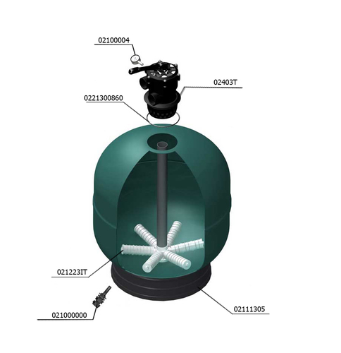 Манометр для клапану фільтра 52 мм, 0-3 бар