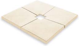 Піддон для душа "4 секції" 50х50х3-1.7см, Rustique bulle, тон Pierre