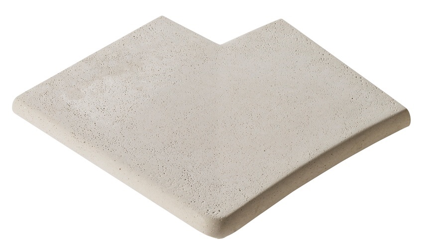 Камінь 33 кут для сходів лівий R150, Rustique bullee, тон Pierre