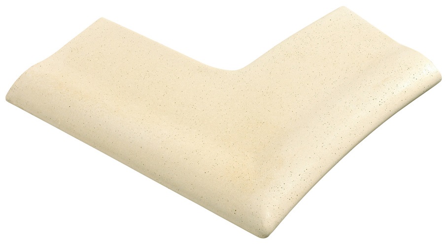 Камінь 32 кут для сходів лівий R150, Rustique bullee, тон Pierre