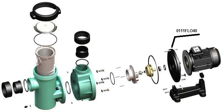 Задня кришка (між двигуном та насосною частиною) насосу FLOODER