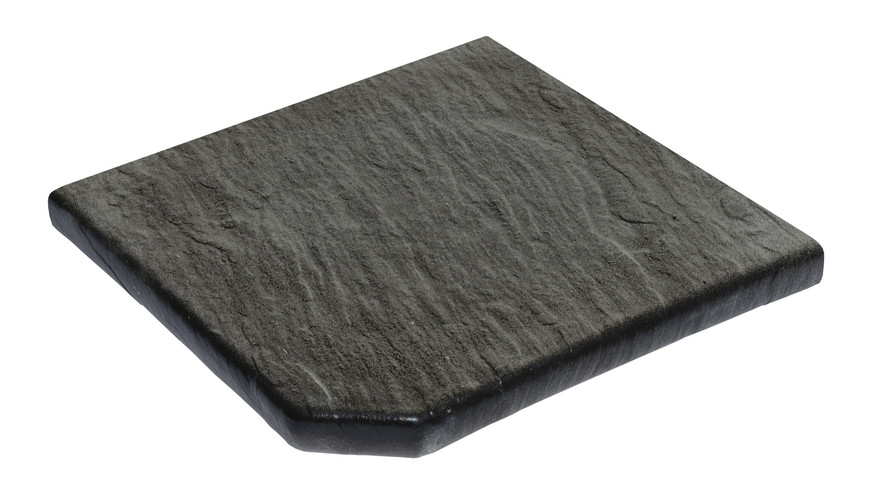 Камінь 33, кут зовнішній 33х33х3,5 гострий, NOVASCHISTE, тон Anthracite