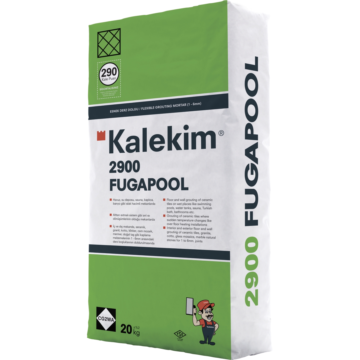 Вологостійка фуга для швів Kalekim Fugapool 2900 (20 кг)