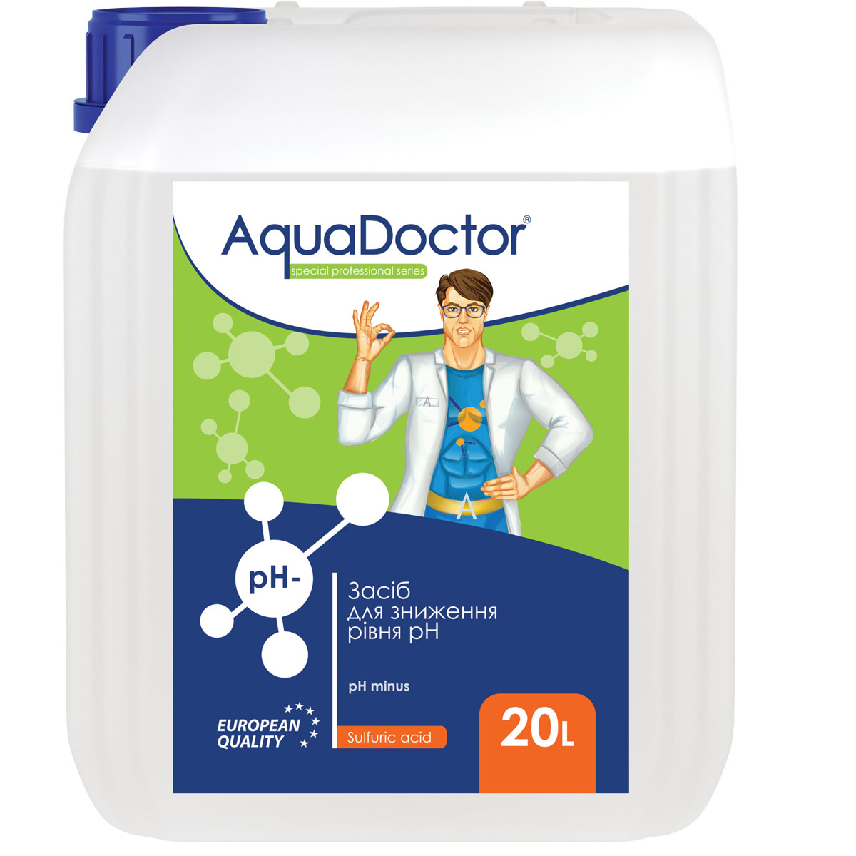 pH Minus рідкий AquaDoctor (Сірчана 35%) 20 л