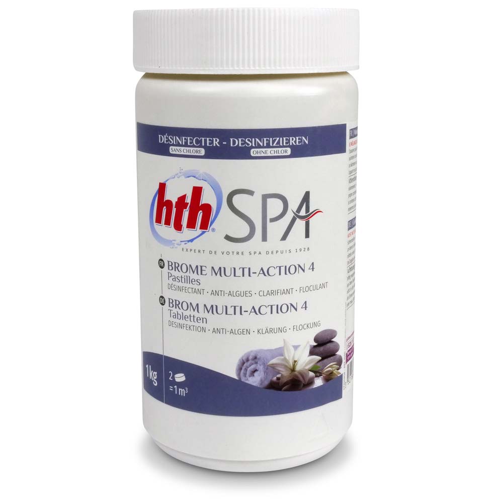 Багатофункціональні таблетки брому для SPA  hth 4в1 20г, 1кг (Франція), BROME MULTI ACTION