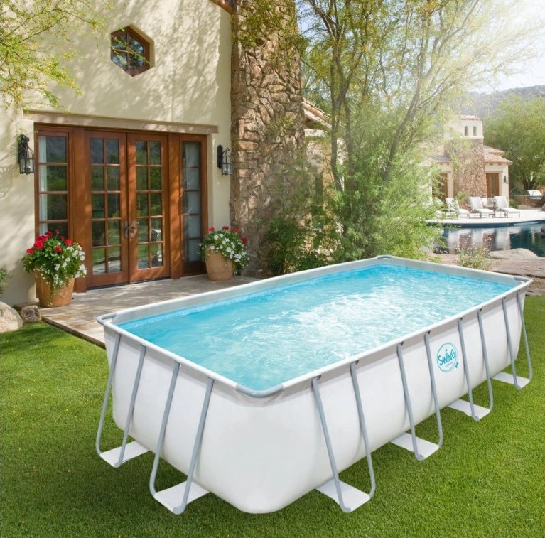 Прямокутний басейн на металевому каркасі 2,74х5,49х1.32 м без фільтру, AZURO SWING